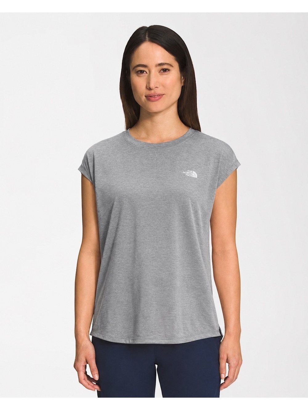 The North Face Wander Slitback Performance Top Gray Women’s Small Active Tee
